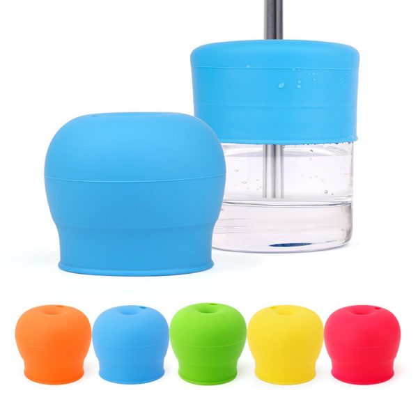 Silicone Sippy Straw  Lids for Toddlers Babies (Pack of 5) - 5 Drinking Straws - Reusable, Spill-proof - Stretches to Cover Tumblers, , Mason Jars, s and Mugs